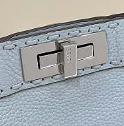 Bagsaaa Fendi Peekaboo ISeeU Medium Light blue Selleria Bag 33,5x13x25,5 cm - 3