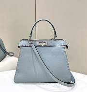 Bagsaaa Fendi Peekaboo ISeeU Medium Light blue Selleria Bag 33,5x13x25,5 cm - 2