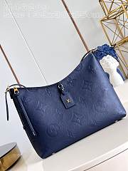 Bagsaaa Louis Vuitton M46669 CarryAll MM Tote Bag Navy Blue - 39 x 30 x 15 cm - 1