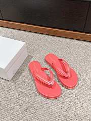 Bagsaaa Dioriviera Diorsea Thong Sandal Coral Leather-Effect Fabric - 1