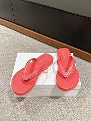 Bagsaaa Dioriviera Diorsea Thong Sandal Coral Leather-Effect Fabric - 5