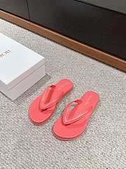 Bagsaaa Dioriviera Diorsea Thong Sandal Coral Leather-Effect Fabric - 2