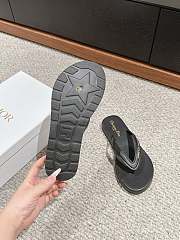 Bagsaaa Diorsea Thong Sandal Black Leather-Effect Fabric - 5