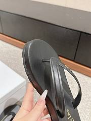 Bagsaaa Diorsea Thong Sandal Black Leather-Effect Fabric - 3