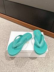 Bagsaaa Dioriviera Diorsea Thong Sandal Aquamarina Leather-Effect Fabric - 3