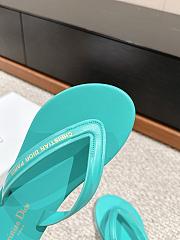 Bagsaaa Dioriviera Diorsea Thong Sandal Aquamarina Leather-Effect Fabric - 4