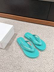 Bagsaaa Dioriviera Diorsea Thong Sandal Aquamarina Leather-Effect Fabric - 1