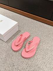 Bagsaaa Dioriviera Diorsea Thong Sandal Candy Pink Leather-Effect Fabric - 3