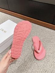 Bagsaaa Dioriviera Diorsea Thong Sandal Candy Pink Leather-Effect Fabric - 2