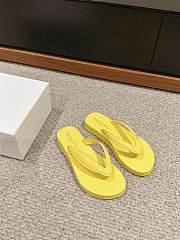 Bagsaaa Dioriviera Diorsea Thong Sandal Lemon Yellow Leather-Effect Fabric - 1