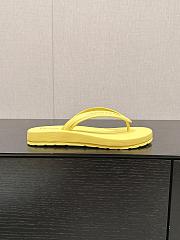 Bagsaaa Dioriviera Diorsea Thong Sandal Lemon Yellow Leather-Effect Fabric - 3