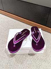 Bagsaaa Diorsea Thong Sandal Purple Velvet - 4