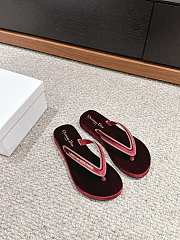 Bagsaaa Diorsea Thong Sandal Red Velvet - 1