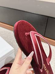 Bagsaaa Diorsea Thong Sandal Red Velvet - 4