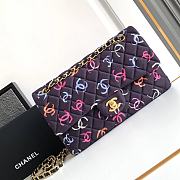 Bagsaaa Chanel Classic 11.12 Handbag Printed Fabric Multicolour A01112 - 15.5 × 25.5 × 6.5 cm - 1