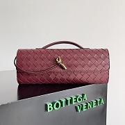 Bagsaaa Bottega Veneta Long Clutch Andiamo With Handle Red - 31*13*3cm - 1