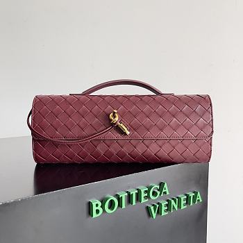 Bagsaaa Bottega Veneta Long Clutch Andiamo With Handle Red - 31*13*3cm