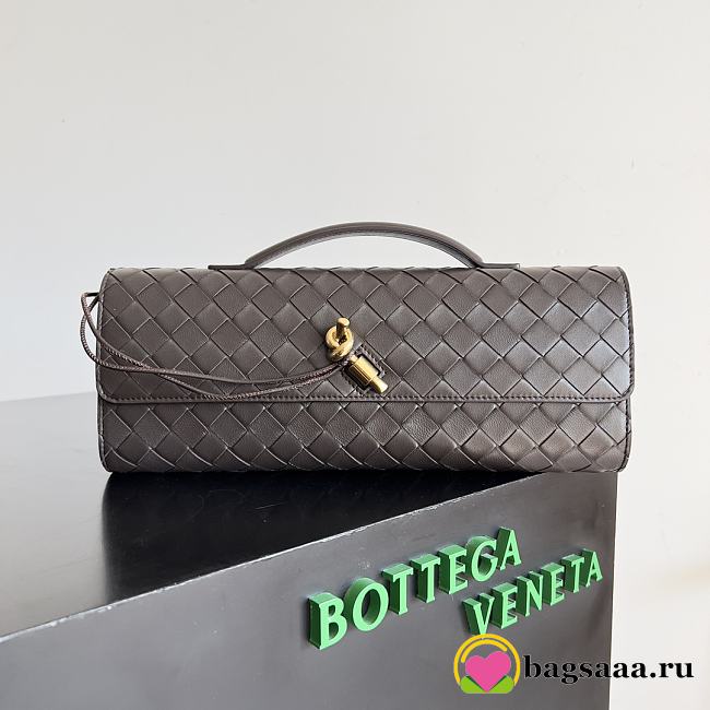 Bagsaaa Bottega Veneta Long Clutch Andiamo With Handle Fondant - 31*13*3cm - 1