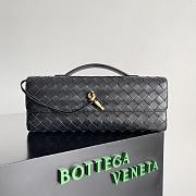 Bagsaaa Bottega Veneta Long Clutch Andiamo With Handle Black - 31*13*3cm - 1