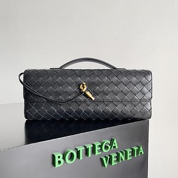 Bagsaaa Bottega Veneta Long Clutch Andiamo With Handle Black - 31*13*3cm