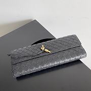 Bagsaaa Bottega Veneta Long Clutch Andiamo With Handle Black - 31*13*3cm - 2