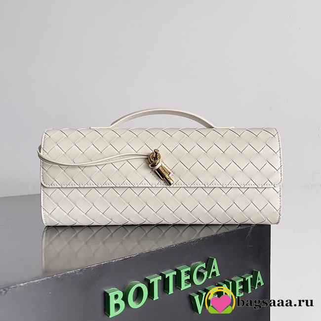 Bagsaaa Bottega Veneta Long Clutch Andiamo With Handle White - 31*13*3cm - 1