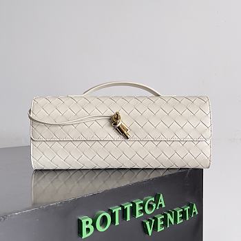 Bagsaaa Bottega Veneta Long Clutch Andiamo With Handle White - 31*13*3cm