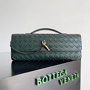 Bagsaaa Bottega Veneta Long Clutch Andiamo With Handle Green - 31*13*3cm - 1