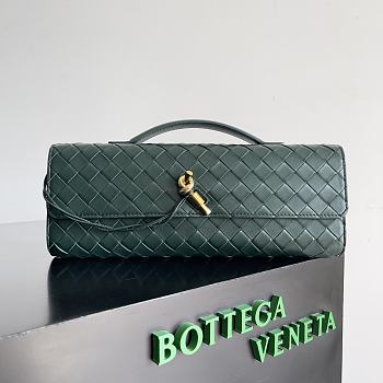 Bagsaaa Bottega Veneta Long Clutch Andiamo With Handle Green - 31*13*3cm