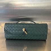 Bagsaaa Bottega Veneta Long Clutch Andiamo With Handle Green - 31*13*3cm - 5