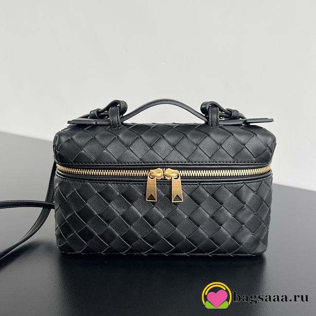 Bagsaaa Bottega Veneta Bang Bang Vanity Case Black - 23*12.5*5cm - 1