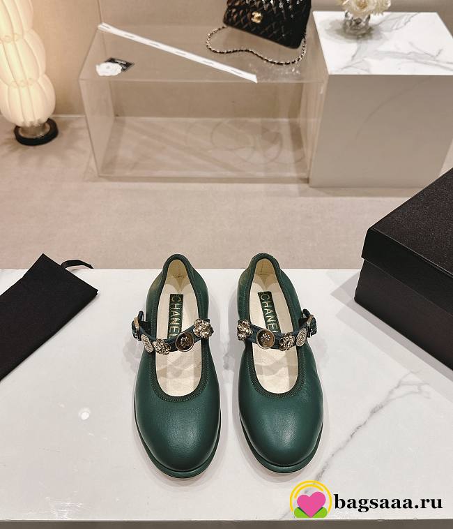 Bagsaaa Chanel Mary Janes G45778 Green - 1