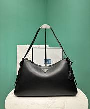 Bagsaaa Prada Aimèe Large Leather Shoulder Bag Black - 39x23x12 cm - 1