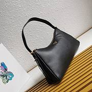 Bagsaaa Prada Aimèe Large Leather Shoulder Bag Black - 39x23x12 cm - 2