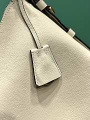 Bagsaaa Prada Aimèe Large Leather Shoulder Bag White - 39x23x12 cm - 5