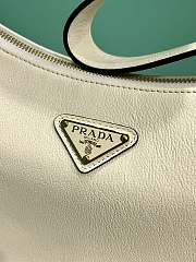 Bagsaaa Prada Aimèe Large Leather Shoulder Bag White - 39x23x12 cm - 4