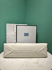 Bagsaaa Prada Aimèe Large Leather Shoulder Bag White - 39x23x12 cm - 3