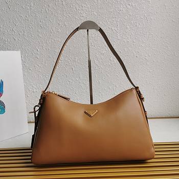 Bagsaaa Prada Aimèe Large Leather Shoulder Bag Brown - 39x23x12 cm