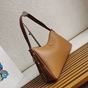 Bagsaaa Prada Aimèe Large Leather Shoulder Bag Brown - 39x23x12 cm - 4