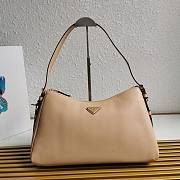 Bagsaaa Prada Aimèe Large Leather Shoulder Bag Beige - 39x23x12 cm - 1