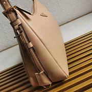 Bagsaaa Prada Aimèe Large Leather Shoulder Bag Beige - 39x23x12 cm - 4