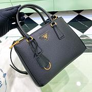 Bagsaaa Small Prada Galleria Saffiano Leather Bag Black - 24.5x16.5x11 cm - 1