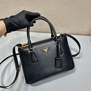 Bagsaaa Small Prada Galleria Saffiano Leather Bag Black - 24.5x16.5x11 cm - 3