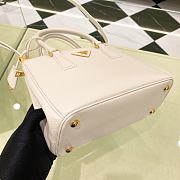 Bagsaaa Small Prada Galleria Saffiano Leather Bag White - 24.5x16.5x11 cm - 5