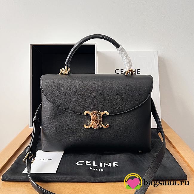 Bagsaaa Celine Medium Nino Bag In Supple Calfskin Black - 25 X 17.5 X 10 CM - 1