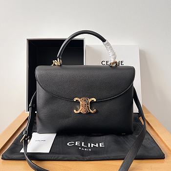 Bagsaaa Celine Medium Nino Bag In Supple Calfskin Black - 25 X 17.5 X 10 CM