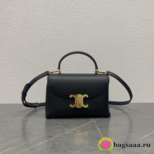 Bagsaaa Celine Teen Nino Bag In Supple Calfskin Black - 20.5 X 13 X 8 CM - 1