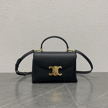 Bagsaaa Celine Teen Nino Bag In Supple Calfskin Black - 20.5 X 13 X 8 CM