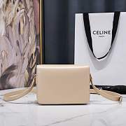 Bagsaaa Celine Teen Triomphe Bag In Shiny Calfskin Beige - 18.5 X 13.5 X 7 CM - 3