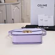 Bagsaaa Celine Teen Triomphe Bag In Shiny Calfskin Light Purple - 18.5 X 13.5 X 7 CM - 5